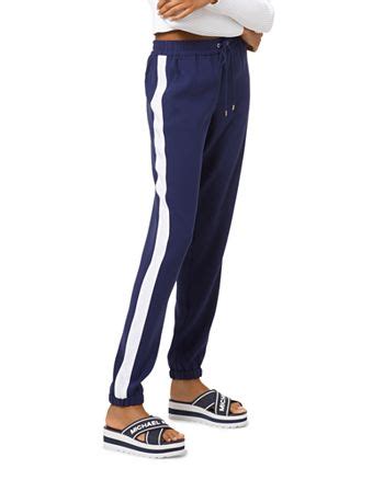 michael kors red jogger pants with white stripe|MICHAEL KORS red jogger athletic pants .